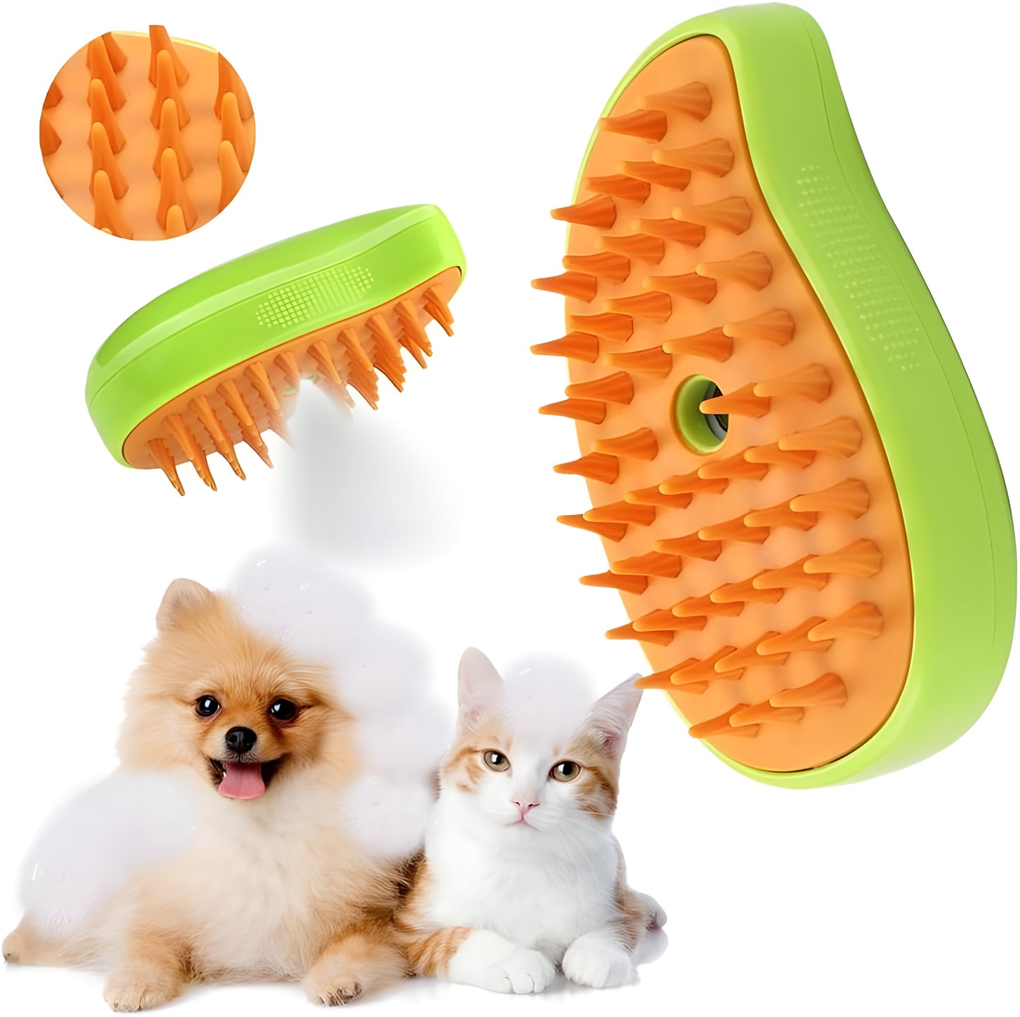 3-in-1 Electric Pet Steamer Brush for Cats & Dogs