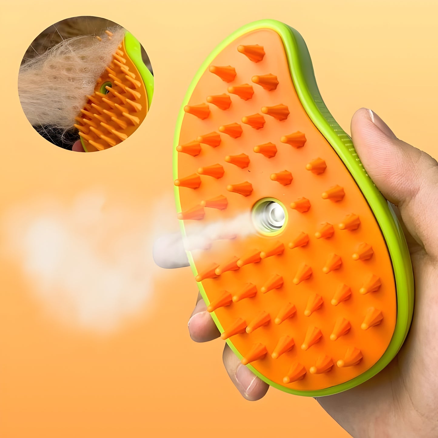 3-in-1 Electric Pet Steamer Brush for Cats & Dogs
