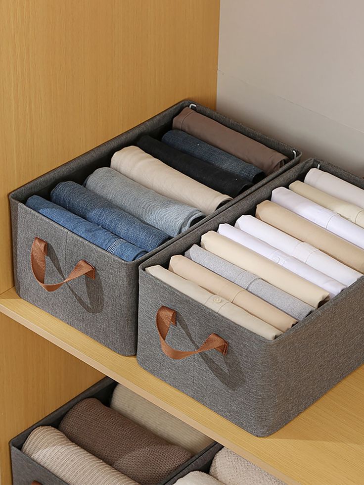 2-Pack 26L Foldable Storage Boxes for Clothes with Handles