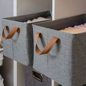 2-Pack 26L Foldable Storage Boxes for Clothes with Handles